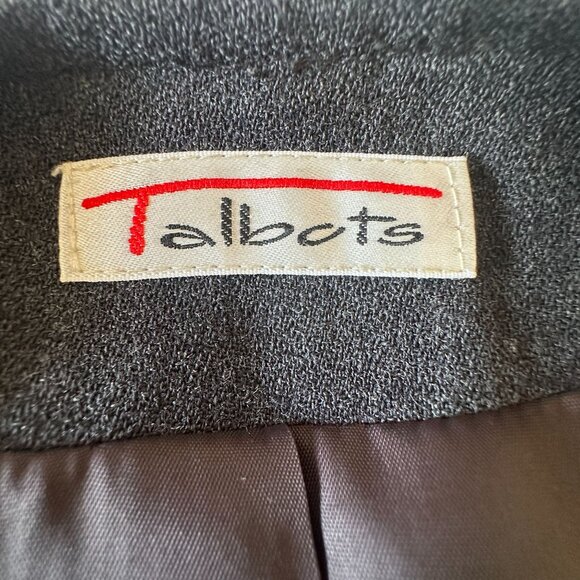 Vintage Talbots Pure Wool Hidden Button Front Blazer Jacket Size 14 Office Siren - Picture 6 of 12
